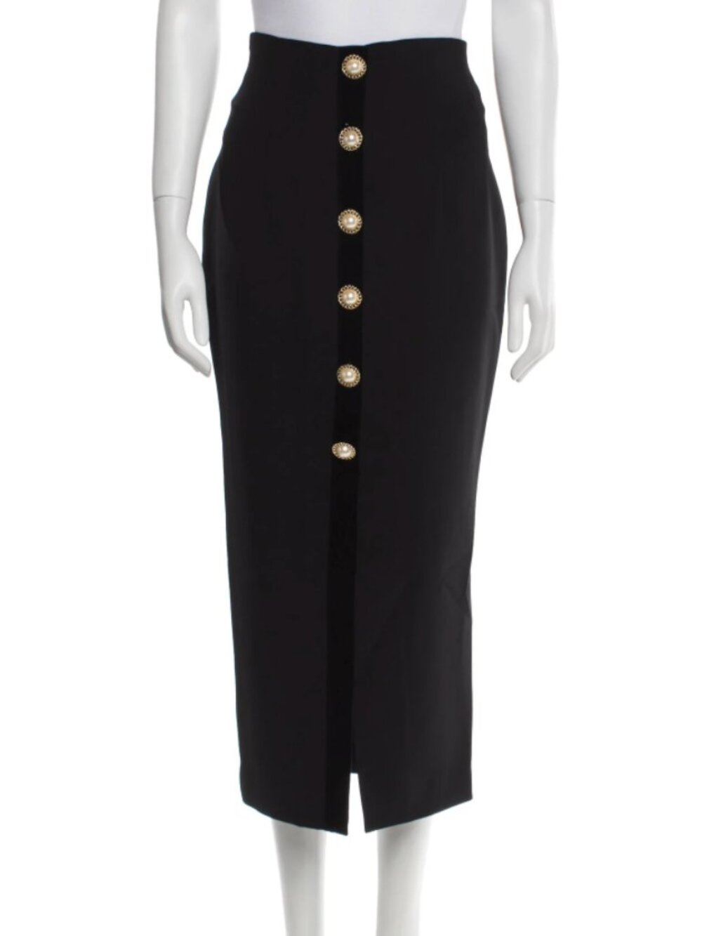 Ronny Kobo Studded Accents Midi-Length Skirt